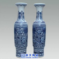 景德鎮(zhèn)落地大花瓶燒制工藝，多作陶瓷禮品用